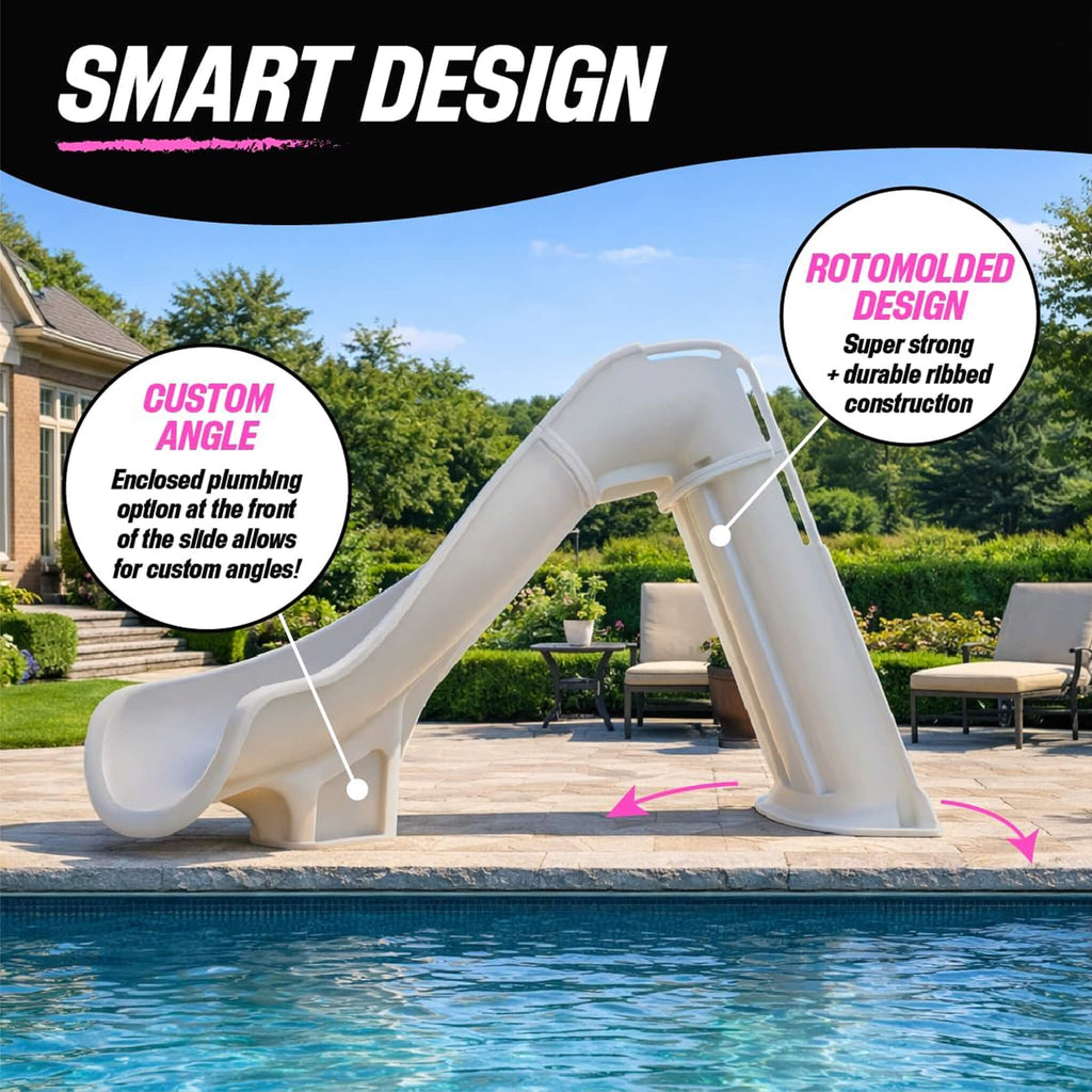 Heavy-Duty Commercial Reinforced Leak-Proof Waterslide with Handrails