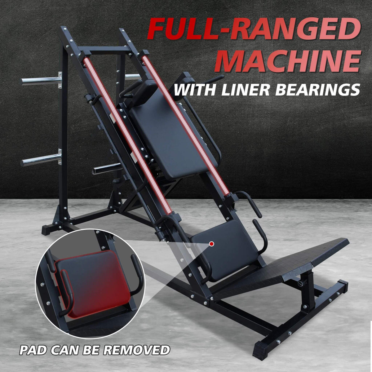 Professional Adjustable Leg Press & Hack Squat Machine for Home Gyms