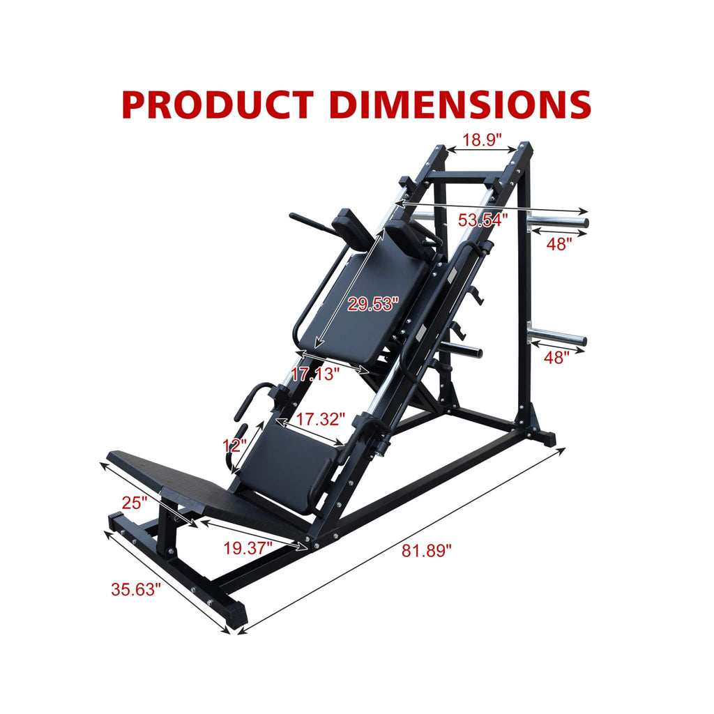Professional Adjustable Leg Press & Hack Squat Machine for Home Gyms