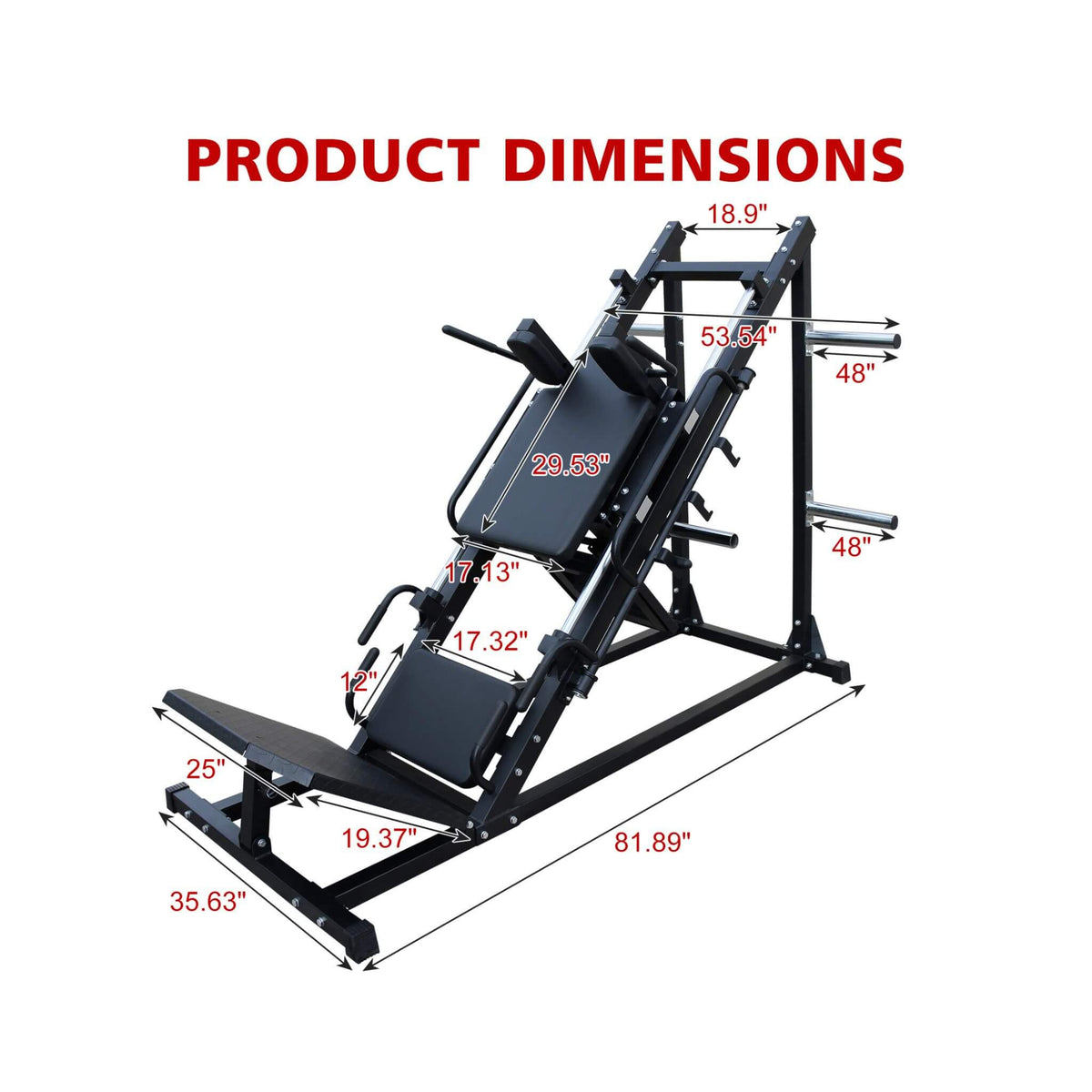 Professional Adjustable Leg Press & Hack Squat Machine for Home Gyms